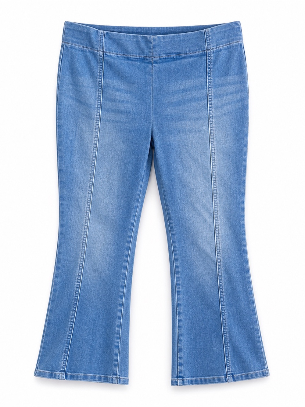 Lee Pull On Flare Jeans XXL High Rise Stretch Denim Blue